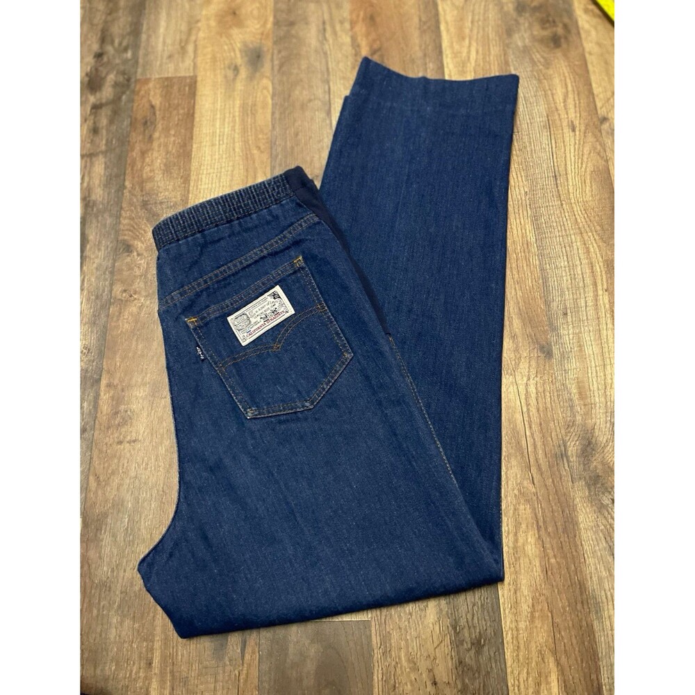 Vtg 70s/80s Levi’s Women’s Straight Pull-On Jeans Size 12 Dark Wash Maternity
